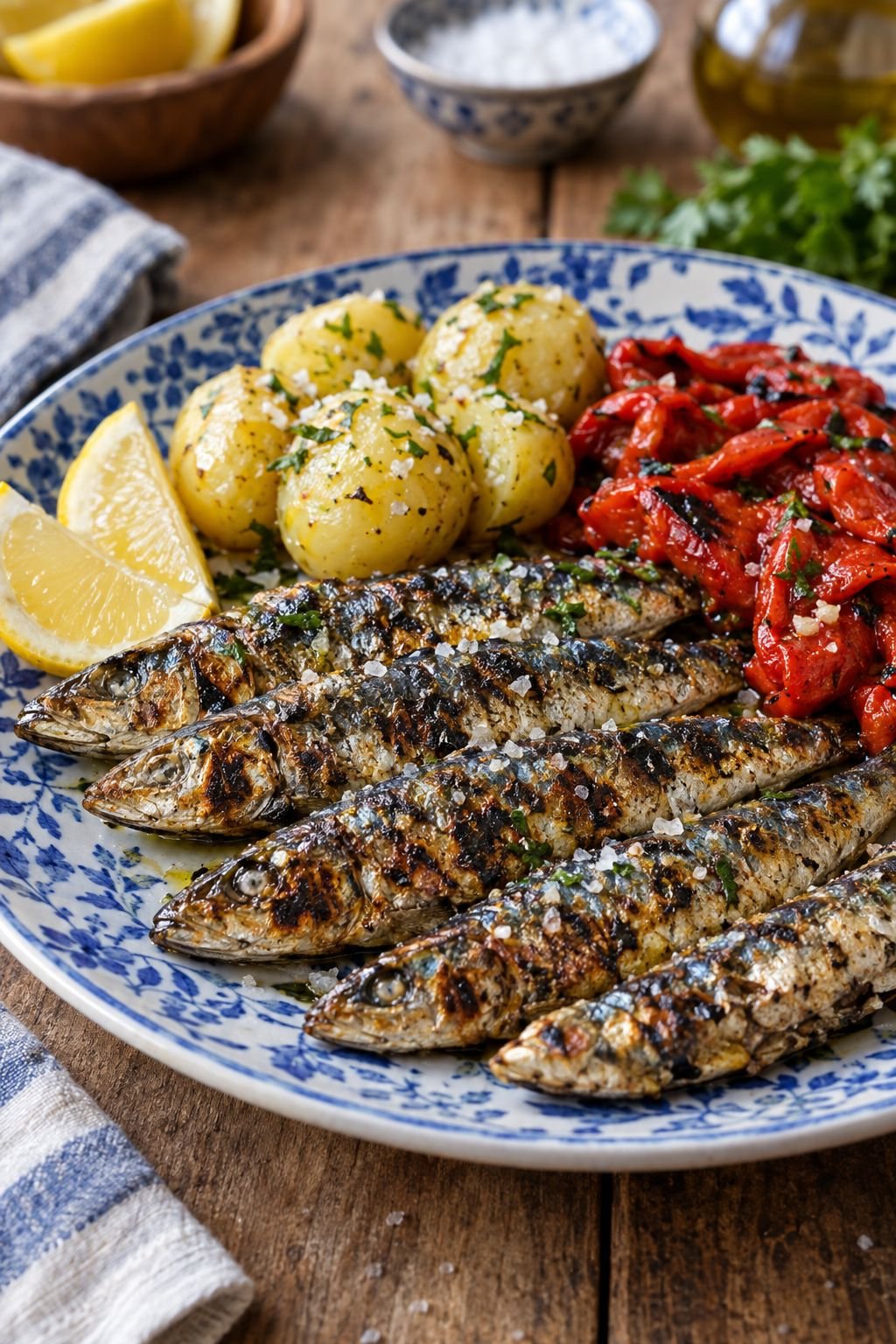 Sardinhas assadas — Grilled sardines